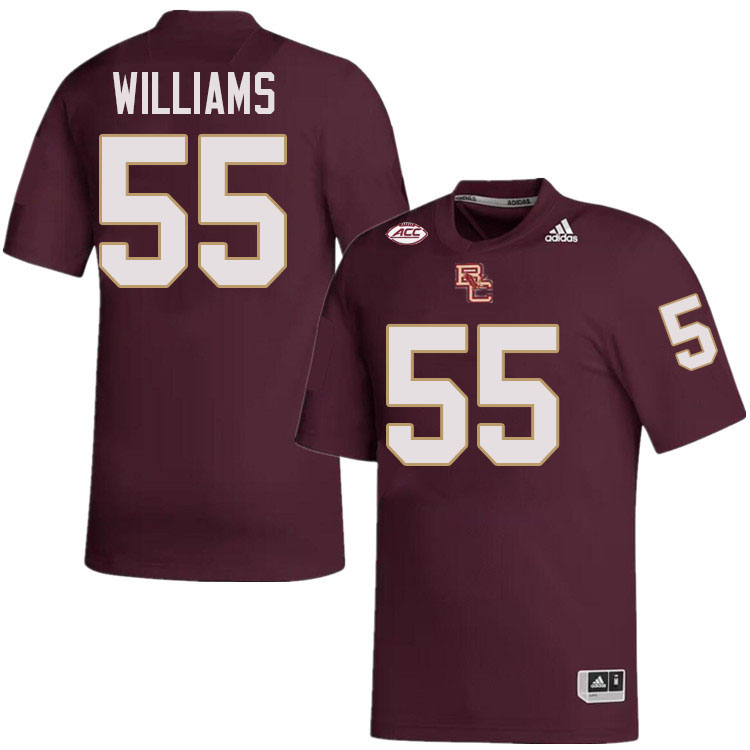Kwan Williams Jersey,#55 Kwan Williams Boston College Eagles Football Jersey,Uniforms-Maroon